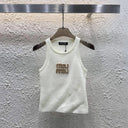 MIUE GOLDEN LETTERS TANK TOP