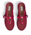 ALAÏ FRAMBOISE FISHNET BALLET FLATS