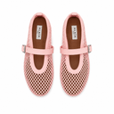 ALAÏ PINK FISHNET BALLET FLATS