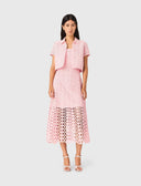 MAJE DRESS SET CROCHET PINK