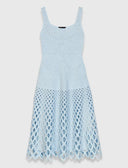 MAJE DRESS SET CROCHET BLUE