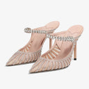 CHOO NUDE CRYSTAL HEELS