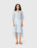 MAJE DRESS SET CROCHET BLUE