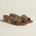 H OASIS HEELED SANDALS TAUPE