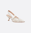SLINGBACK PUMP LOW WHITE LACE