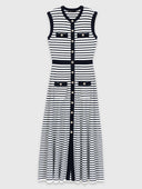 MAJE NAVY STRIPE DRESS
