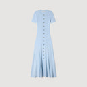 SANDRA LONG KNITTED DRESS BLUE