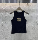 MIUE GOLDEN LETTERS TANK TOP