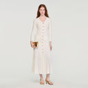 SANDRA FANTASY JERSEY DRESS BEIGE