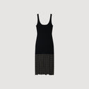 SANDRA LONG KNITTED DRESS WITH FRINGES