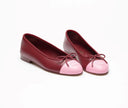 TWO TONED BURGUNDY BALLERINA FLATS