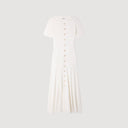 SANDRA LONG KNITTED WHITE DRESS