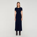 SANDRA LONG KNITTED MARINE DRESS