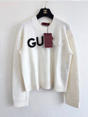 WHITE LETTER SWEATER