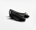 BLACK MESH BALLERINA FLATS