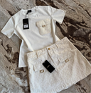 white skirt set