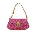DARK PINK DENIM BAG