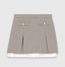 MAJE CHECKERED SKIRT