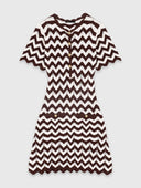 MAJE ZIGZAG CROCHET DRESS