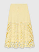 MAJE CROCHET SKIRT YELLOW