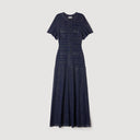 SANDRA JERSEY LONG DRESS NAVY