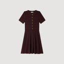 SANDRA KNITTED DRESS BURGUNDY