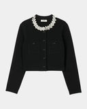 SANDRA BEADED COLLAR CARDIGAN