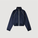 SANDRA EMBROIDERED CROPPED SATIN JACKET
