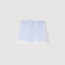 SANDRA LACE DETAIL SHORTS BLUE