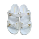 WHITE STRAP SANDALS