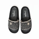 GOLD BLACK SANDALS