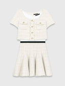 MAJE DRESS WHITE TWEED
